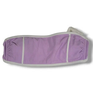 Kona Sol Women's Purple Terry cloth Textured Olid Bandeau Bikini Top - xl